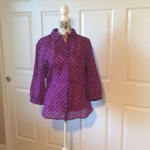 Polka dot blouse by The Limited.